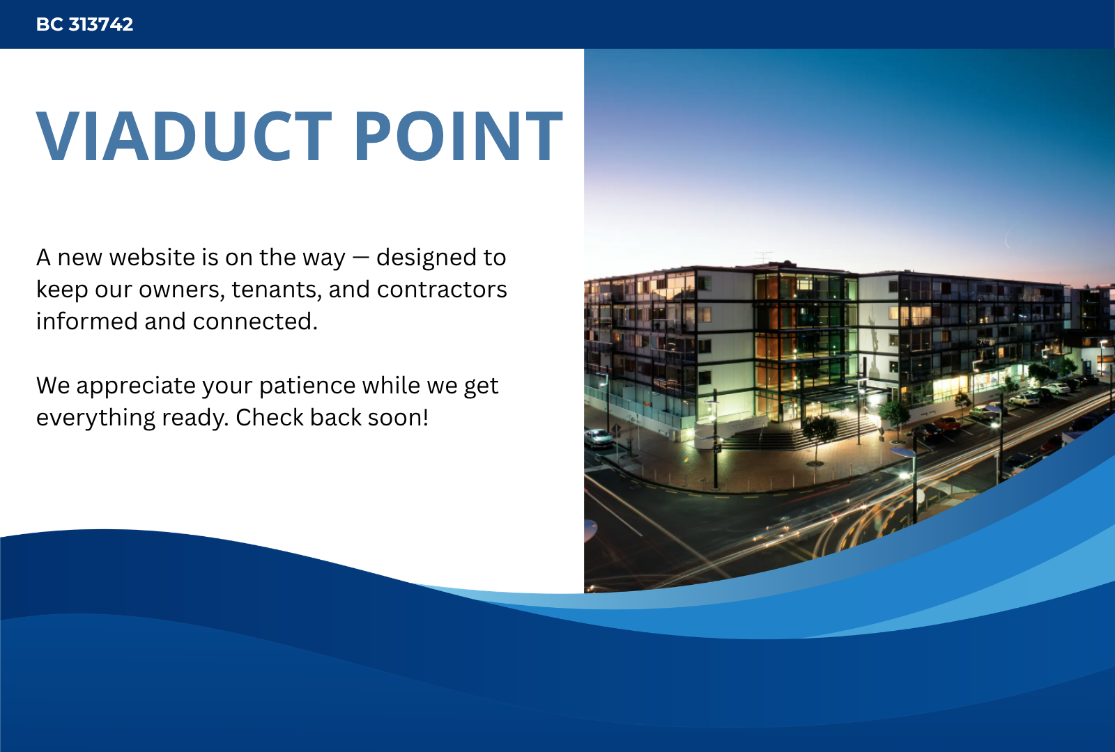 Viaduct Point Apartments. A new website is on the way, designed to keep owners, tenants and contractors informed and connected.